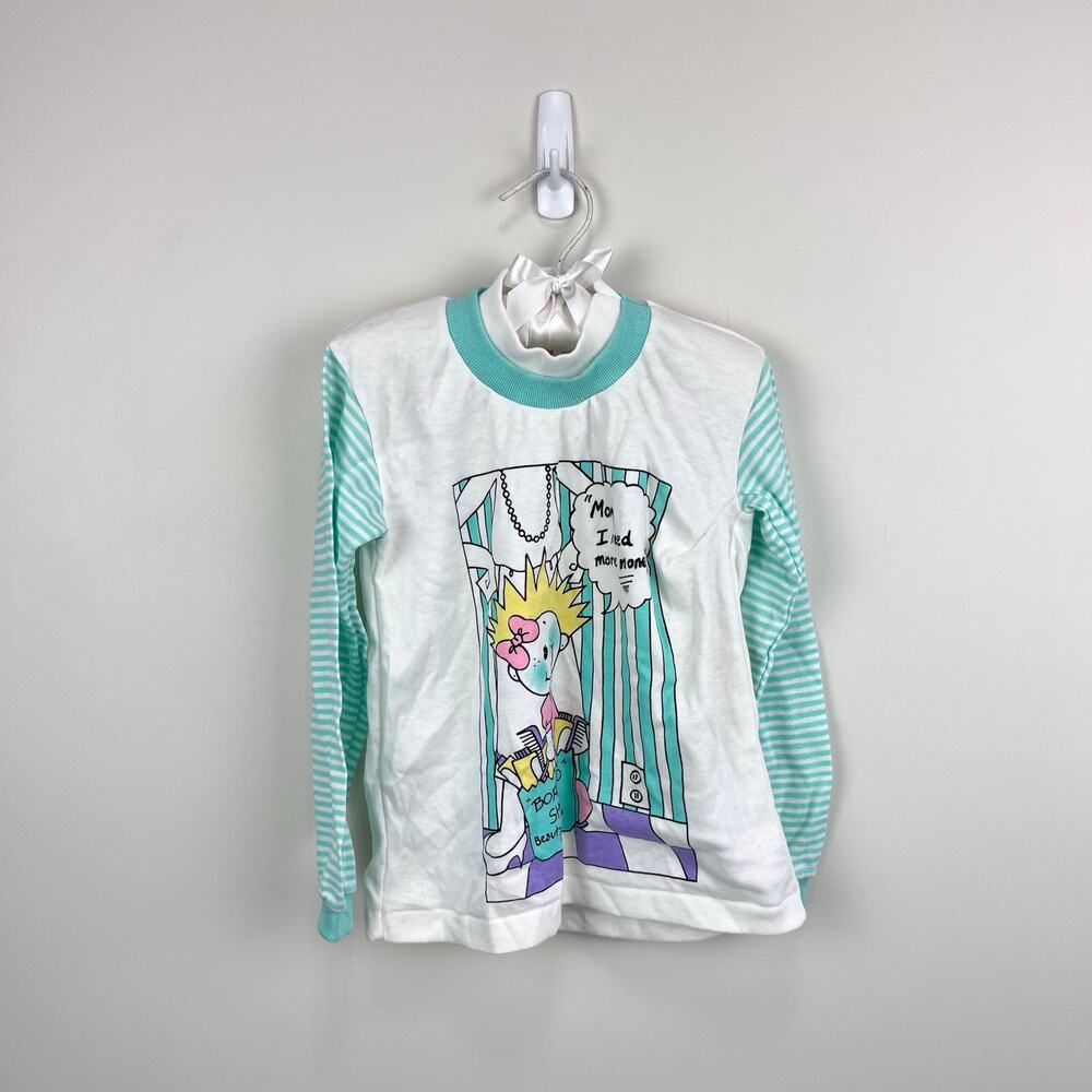 Vintage Jems Long Sleeve Born to Shop T-Shirt 6 USA NWT